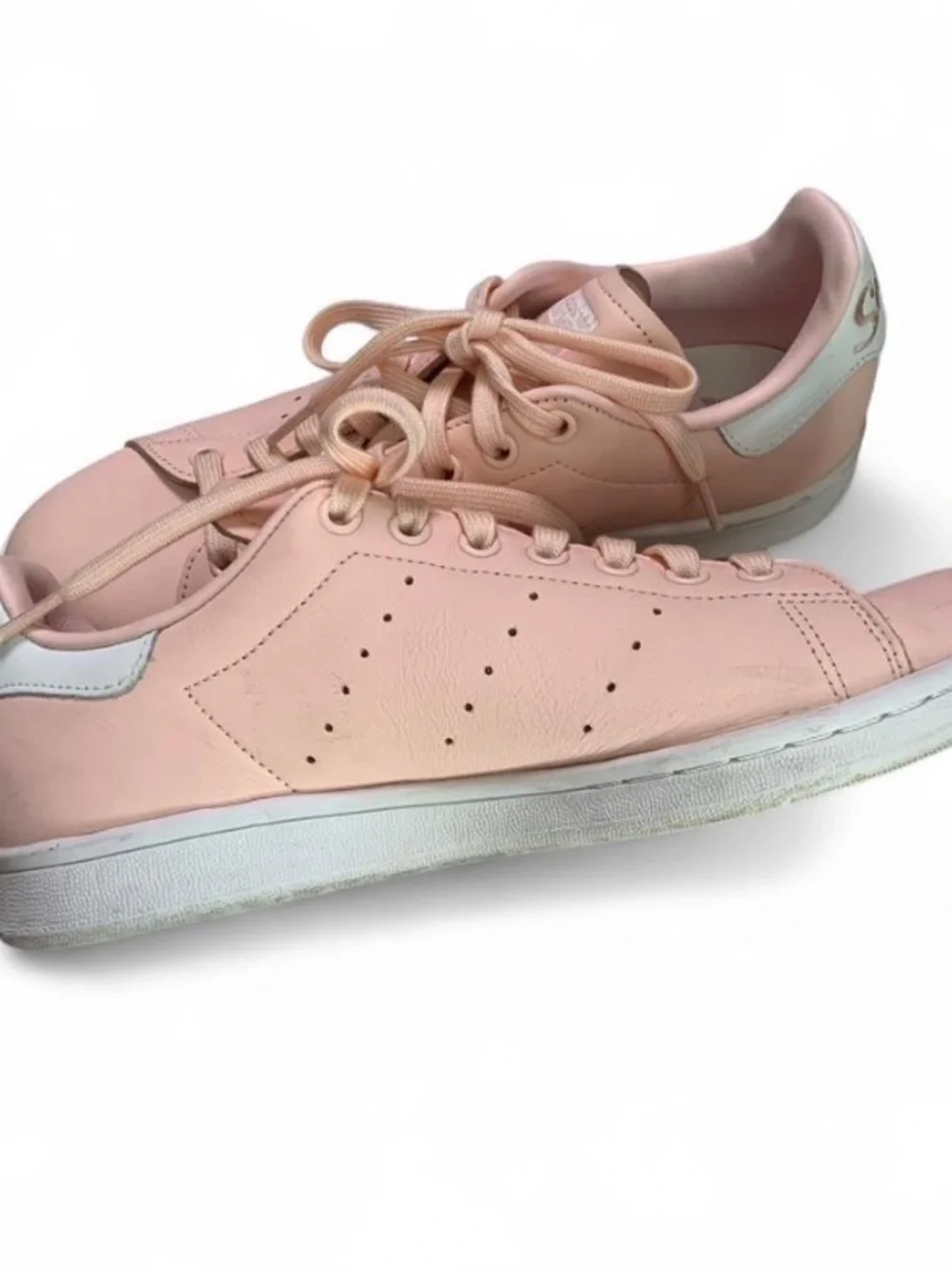 adidas Stan Smith Wmns Icey Pink Leather Sneakers Size 8 EUC